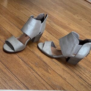 SONOMA Silver Block Heel Sandals